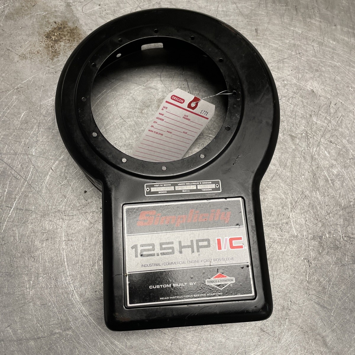 OEM USED BRIGGS AND STRATTON 12.5 289707-0113-01 BLOWER