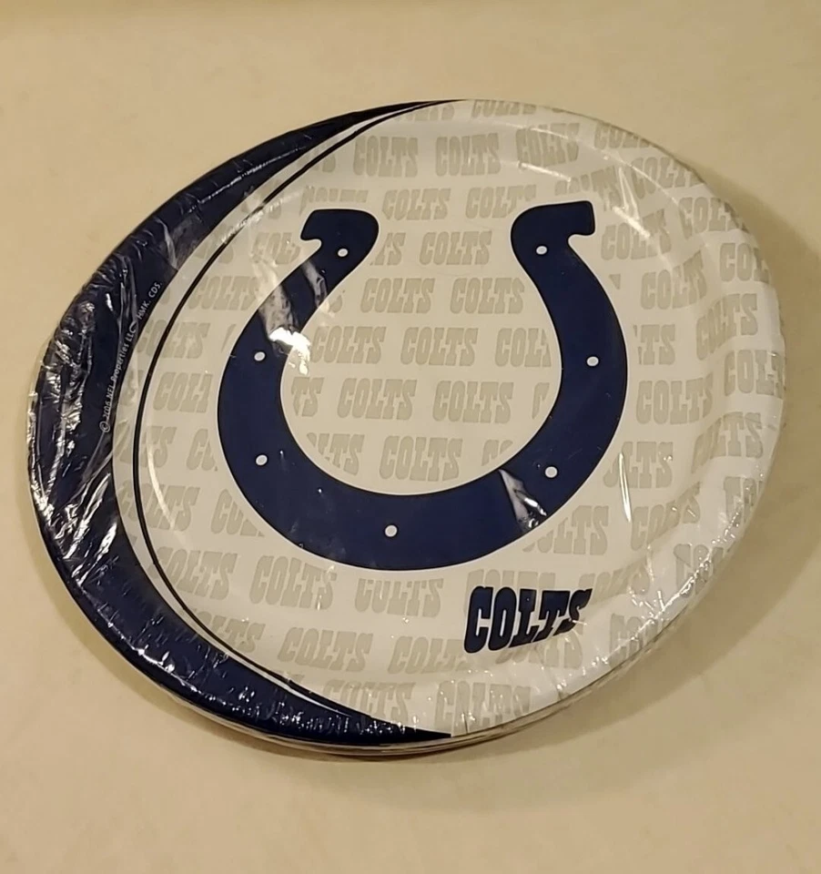 NEW 2010 Indianapolis Colts NFL Football Party Plates Set of 8 NEW IN PACKAGE!! - Image 2 of 4