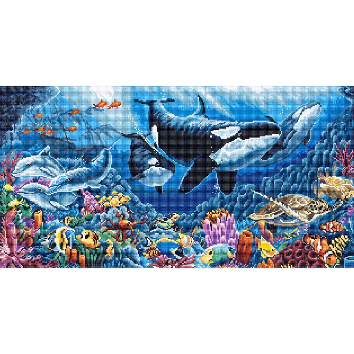 Letistitch counted cross stitch kit ""Underwater Ballet"", 50x26cm, DIY