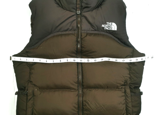 *HOT Women THE NORTH FACE NUPTSE 700 GOOSE DOWN QUILT PUFFER BROWN VEST Jacket S - Picture 11 of 16