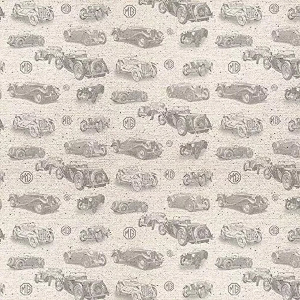 MICHAEL MILLER FABRICS Michael Miller Vintage MG British Motor Cars 100% Cotton Fabric BTY 36" x 44"