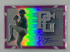 2021 LEAF PERFECT GAME METAL PINK REFRACTOR KASSIUS THOMAS  RC AUTO # 4/6
