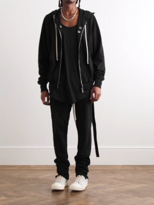 RICK OWENS DRKSHDW GIMP EYELET BERLIN RIG SWEAT PANTS $830 (BLACK