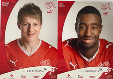 Christoph Spycher, Johan Djourou, NATIONALTEAM Schweiz, AK *DRUCK!**