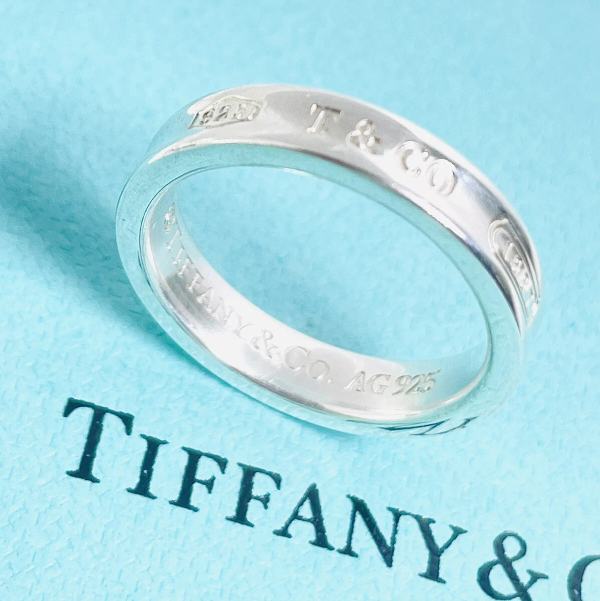 Tiffany Co. 1837 Narrow Thin Ring Band size US 4 1 2 UK I 1 2 Silver 925