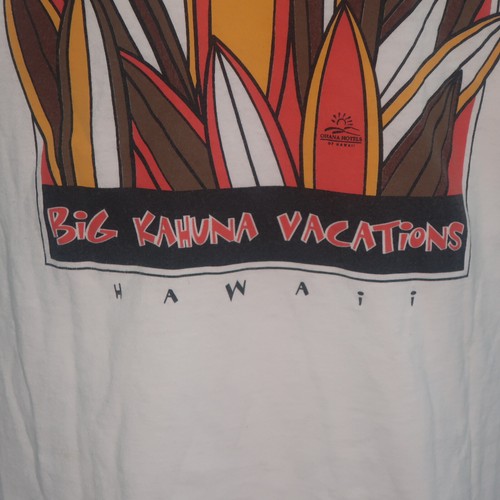 Camiseta De Colección Años 90 I'm The Big Kahuna Hawaii Vacaciones Souvenir Lei Surf Para Hombres L - Imagen 3 de 10