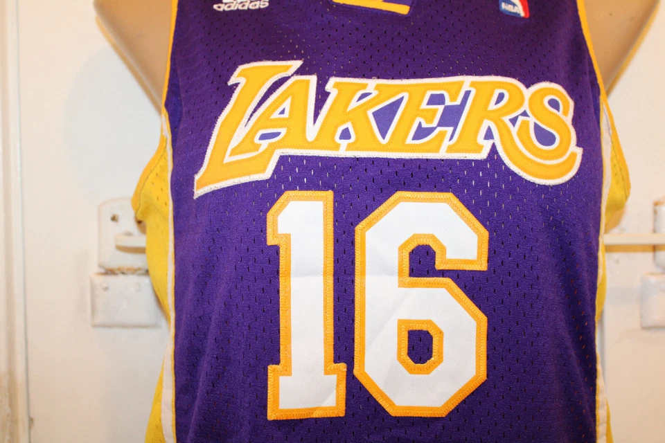 ADIDAS Los Angeles Lakers Jersey Pau Gasol #16 Youth Medium +2" (10-12) RETIRED - Image 2 of 4