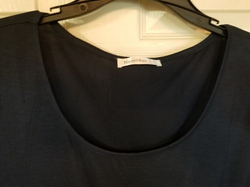 Nemidor Maxikleid Gr. 22 blau hellbraun Blumenmuster ShSlv Pcks EmpWst ALine 48"B/52"L gebraucht, in einwandfreiem Zustand - Bild 3 von 12