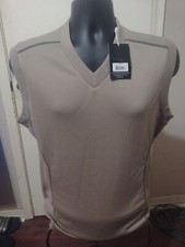 New PGA Tour Golf Vest Sleeveless Sweater Brown Pullover Medium M Mens NWT