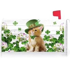  Cute Cat Kitten Clover Floral Decoration St.Patrick's Day St.patrick's Day Cat
