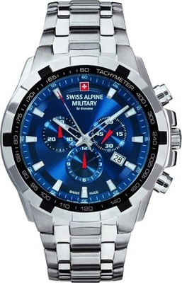 Swiss Alpine Military by Grovana 7043.9235 Star Fighter Chrono blue Men's Watch