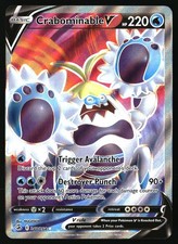 crabominable v pokemon card price Pokemon SWSH Fusion Strike Crabominable V 076/264 AGS Gem-MT 10 Holo Rare  2021