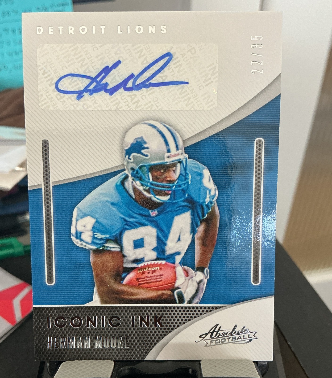 2020 Panini Absolute Iconic Ink Herman Moore #II-HM /35 AUTO Detroit Lions 🔥🔥