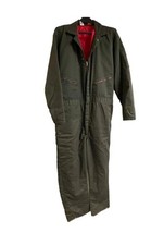 Vtg Wrangler Big Ben Coveralls Large Green Quilted Insulated Workware