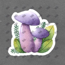 Beautiful Purple Mushroom Vinyl Sticker Perfect for Nature Lovers, 472470