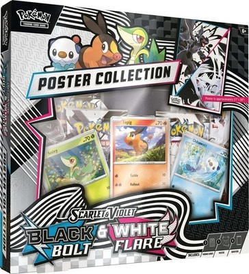 Pokemon TCG Black Bolt & White Flare Unova Poster Collection New Factory Sealed!