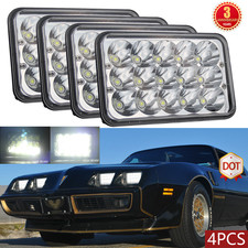 For 1980-2002 Pontiac Firebird Trans Sport 4pcs 4x6 Led Headlights Hilo Beam