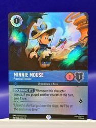 Disney Lorcana Minnie Mouse Practical Traveler 219/204 Wilds Unknown Epic Foil