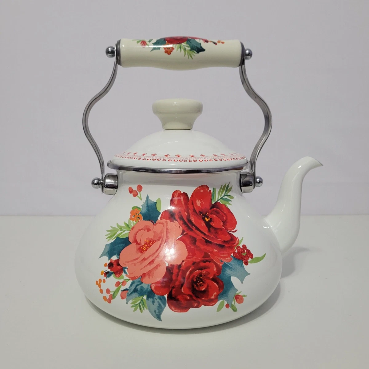 多色花卉茶壶| eBay