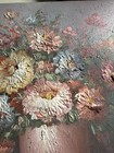 Helmer Floral Still Life Flowers Canvas Painting Signed Framed 12x16" — photo 3