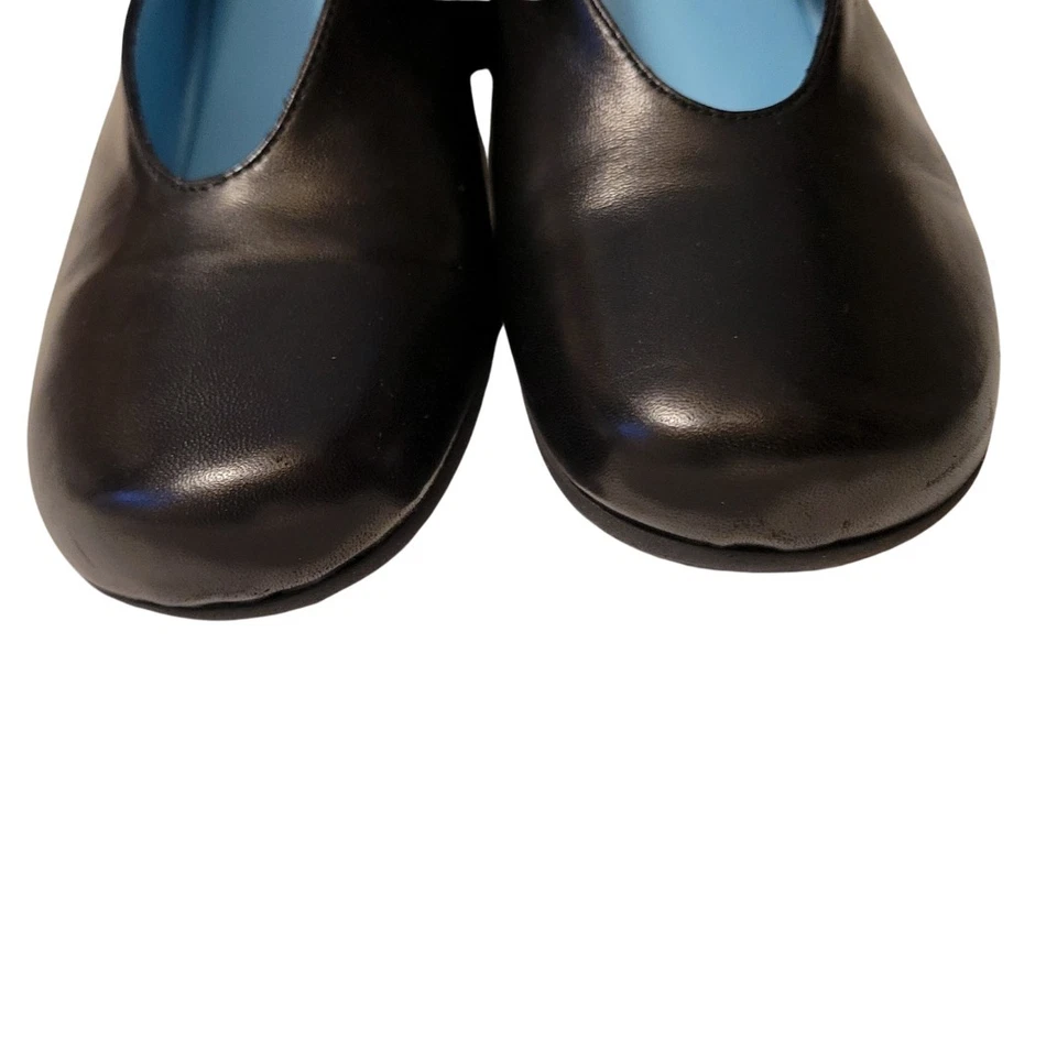 Tacones de cuña Thierry Rabotin de cuero negro para mujer talla EU 36,5 EE. UU. 6 preppy Foto 4 de 4