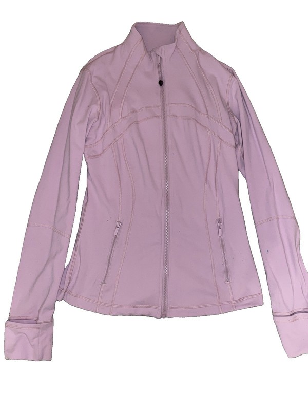 lululemon athletica Women’s Pink Full Zip Track Jacket w/ Zipped Pockets 8
