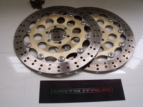 DUCATI 916 OEM BREMBO GOLDLINE 320MM FRONT BRAKE DISCS + BOLTS 748 996 ST4 ETC