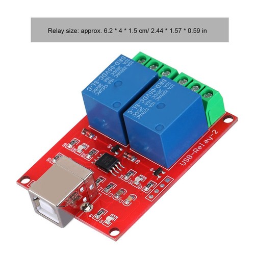 2-Kanal 5V Computer USB Smart Switch Controller PC Relais Stick Modul Erwei DON - Afbeelding 6 van 7