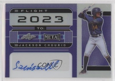 2022 Leaf Metal Flight 2023 To Purple Prismatic 5/5 Jackson Chourio Auto o7m