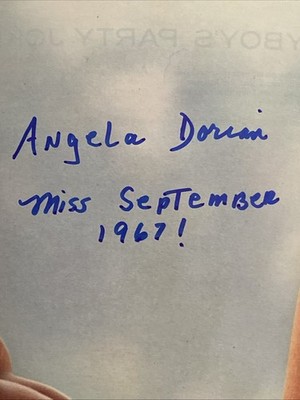 Playboy Playmate Angela Dorian Autographed Centerfold Playboy September 1967