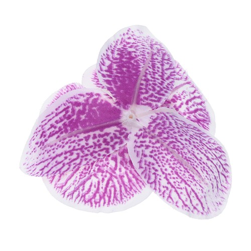 40 piezas cabezas de flores de orquídea mariposa de seda artificial de 3,9" para hágalo usted mismo, púrpura - Imagen 5 de 6