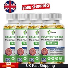 Colon Cleanse Detox Weight Loss Dieting Capsules 1620MG 25x Maximum Strength