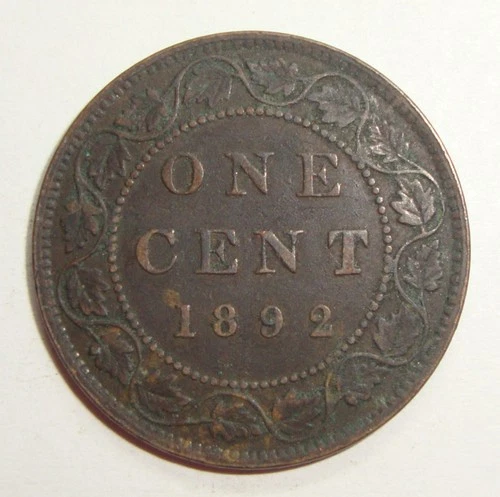 1892 Canada Large Cent — photo from the most recent tracked eBay sale