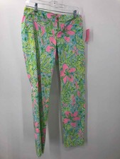 Pre-Owned Lilly Pulitzer Green Size 2 Floral Casual Pants