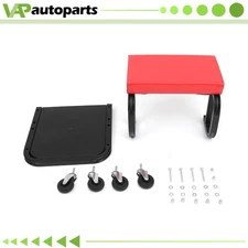 Padded Shop Seat Garage Stool Creeper Rolling Work Chair Mechanic Tool Tray