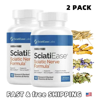 2X SciatiEase Labs Sciati Ease Sciatic Nerve Formula 120 Capsules -Free shipping