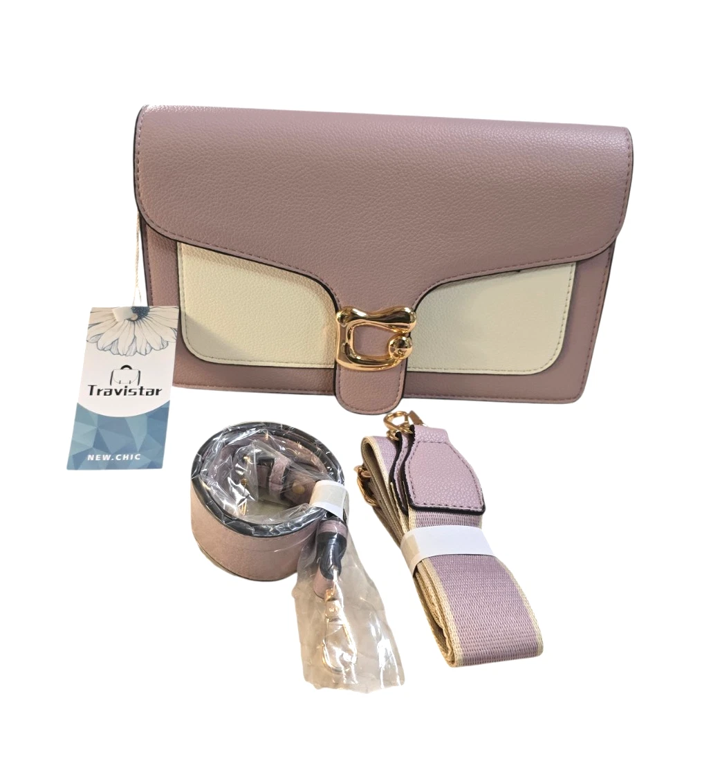 Travistar Crossbody Bag Schoudertas voor dames, handtas, kleine schoudertas van leer met verstelbare schouderriem, zwart, gewatteerd, Small, Utility