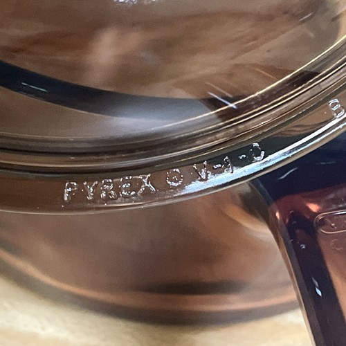 Vintage Vision Corning Ware Amber 1L Saucepan Pot Cookware w/ Pyrex Lid - Picture 6 of 12
