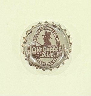 30/40’s Old Topper Ale Cream used cork Beer Bottle Cap. Rochester Brew Roch NY
