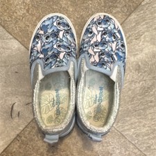 Ground Up Lilo Stitch Stitch Kids Slip-On Shoes Size 13 Blue Silver Glitter