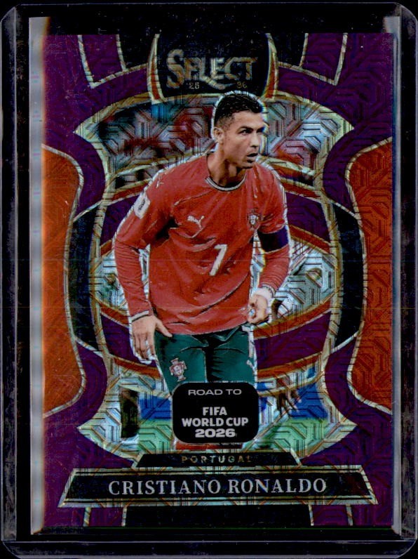 2025-26 Panini Select Road to FIFA World Cup #48 Cristiano Ronaldo Purple Mojo