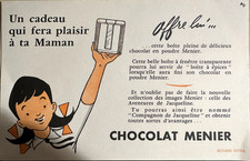 Buvard Chocolat Menier. Années 1950