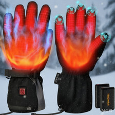 Rechargeable Heated Gloves 7500mAh Heated Ski Gloves Waterproof 3 Heating Levels