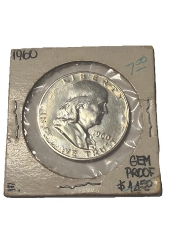 1960 Proof Franklin Half Dollar 90% Silver Coin Sealed
