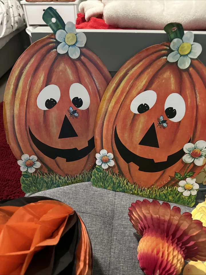 Lote De Colección De 4 Póster Troquelado Halloween 3-Decoraciones De Panal Eureka 3- EE. UU. Foto 2 de 4