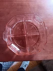 Pink Depression Glass Princess 4 Part Relish Dish #2344
