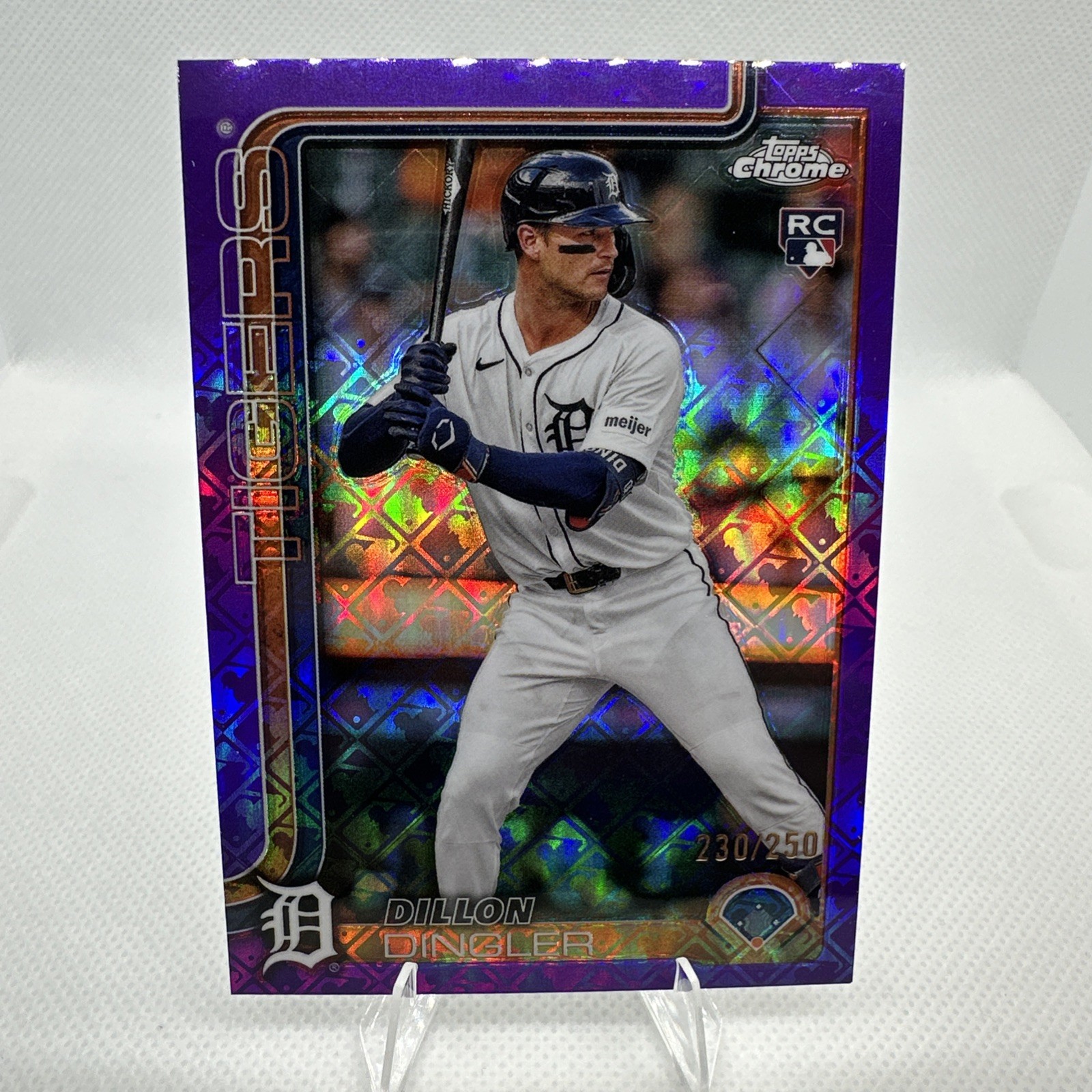 2025 Topps Chrome Logofractor - Dillon Dingler #274 Purple Refractor (RC) /250
