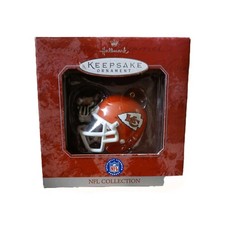 1998 Hallmark Kansas City Chiefs Helmet NFL Collection Ornament New In Box