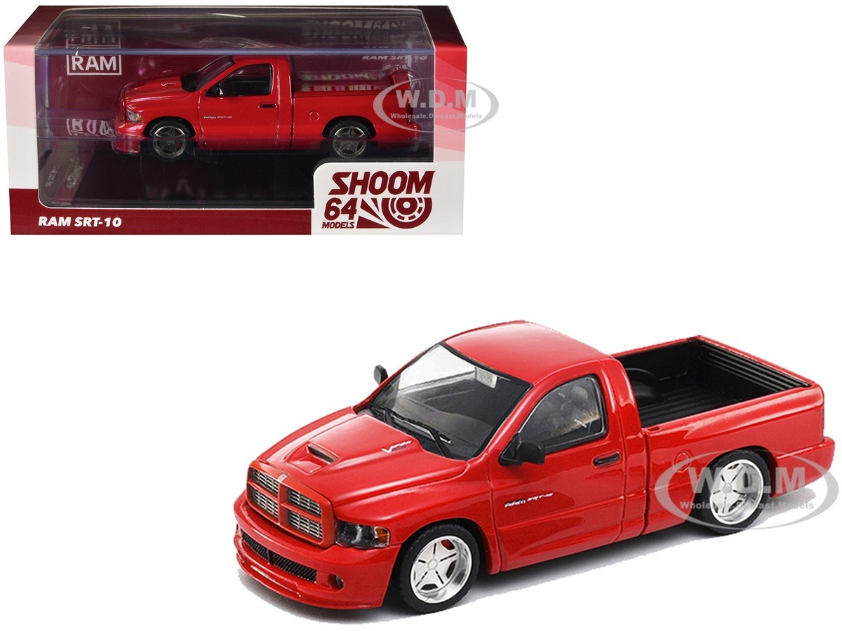 2003 DODGE RAM SRT-10 PICKUP RED 1/64 DIECAST MODEL CAR BY SHOOM64