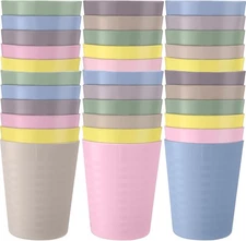 Christmas Cups Unbreakable Plastic Stackable Pink Color 36 Pcs 8 oz